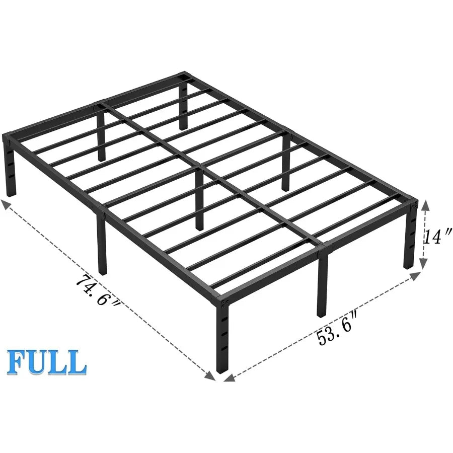 Metal Bed Frame - Heavy Duty Platform with Storage Space